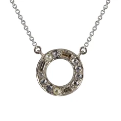 Tomfoolery 18ct White Gold Puzzle Halo Diamond Pendant Fashion