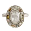 Tomfoolery 18ct White Gold Puzzle Oval Rose Cut Diamond Ring Online