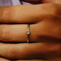 Tomfoolery 18ct White Gold Single Round Rose Cut Diamond Ring Online