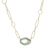 Tomfoolery 18ct Yellow Gold & Green Tourmaline Irregular Chain Necklace Sale