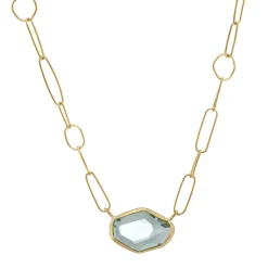 Tomfoolery 18ct Yellow Gold & Green Tourmaline Irregular Chain Necklace Sale