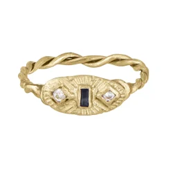 Tomfoolery 14ct Yellow Gold ‘ Twist of Fate & Meaning’ Ring New