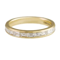 Tomfoolery 18ct Yellow Gold Baguette Diamond Channel Eternity Ring Outlet