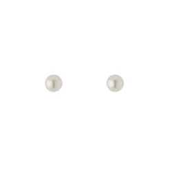 Tomfoolery 9ct Yellow Gold Button Pearl Studs Fashion