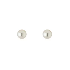 Tomfoolery 9ct Yellow Gold Button Pearl Studs Fashion