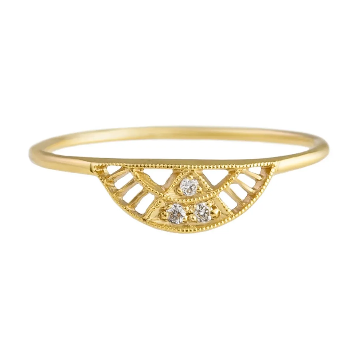 Tomfoolery 14ct Yellow Gold Diamond Archena Ring Sale