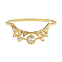 Tomfoolery 14ct Yellow Gold Diamond Astrid Luna Ring Discount