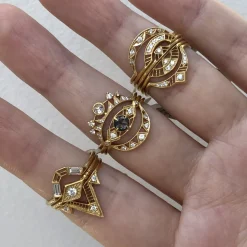 Tomfoolery 14ct Yellow Gold Diamond Astrid Luna Ring Discount