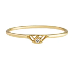 Tomfoolery 14ct Yellow Gold Diamond Ethel Ring New