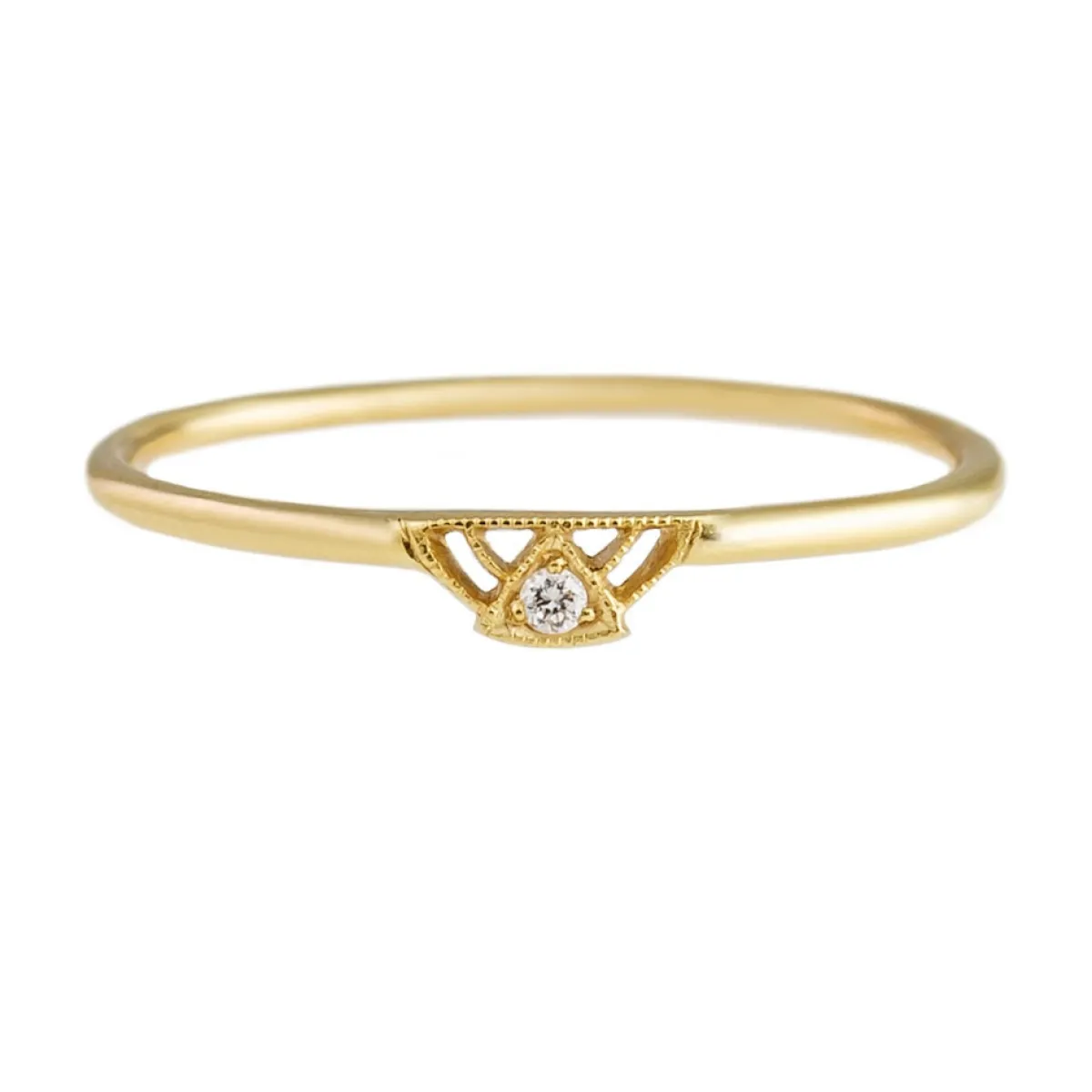 Tomfoolery 14ct Yellow Gold Diamond Ethel Ring New
