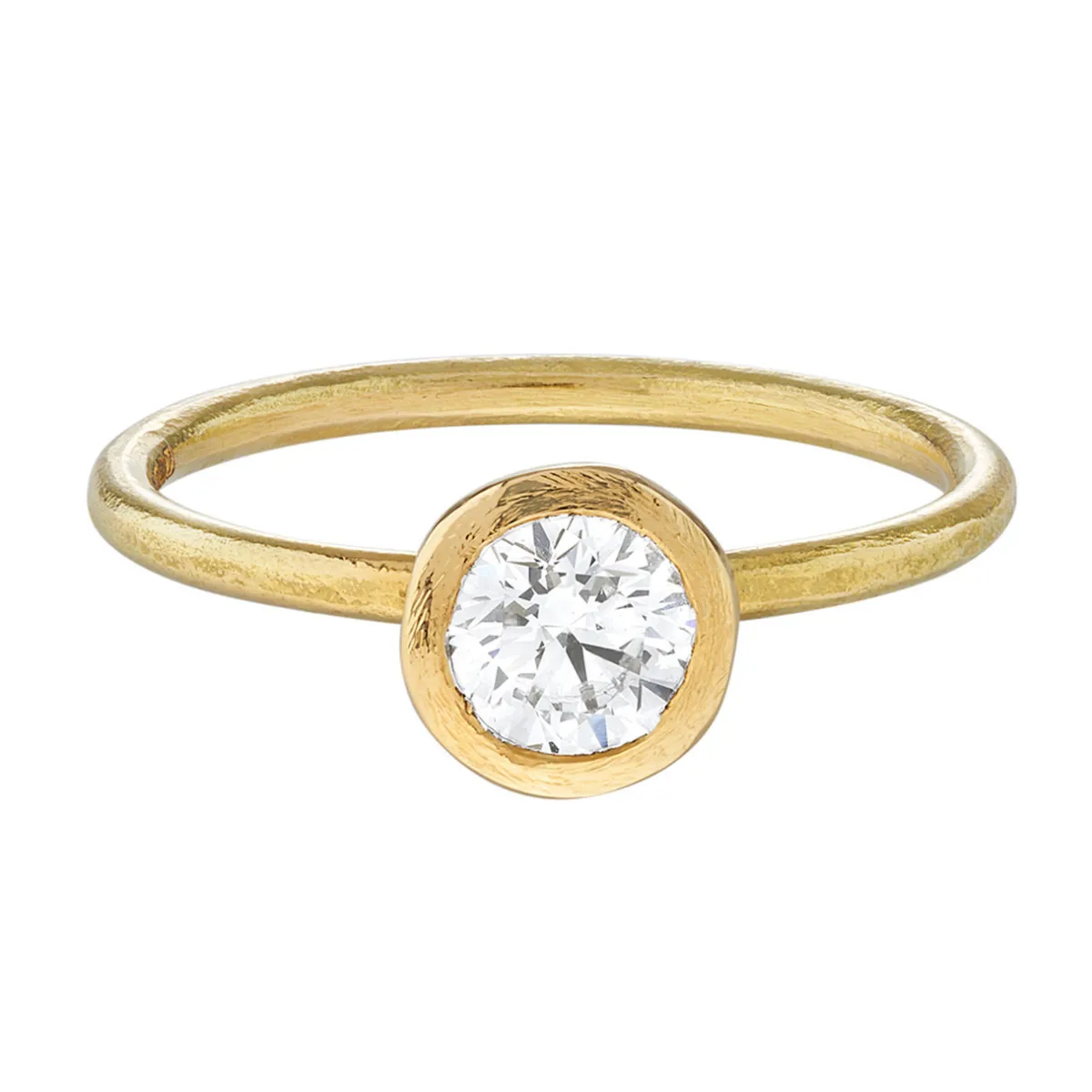 Tomfoolery 18ct Yellow Gold Diamond Solitaire Ring Clearance