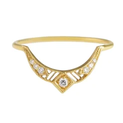 Tomfoolery 14ct Yellow Gold Diamond Soulen Ring New