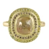 Tomfoolery 18ct Yellow Gold Double Diamond Halo Ring Clearance
