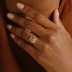 Tomfoolery 18ct Yellow Gold Double Diamond Halo Ring Clearance