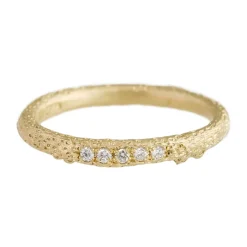 Tomfoolery 9ct Yellow Gold Grain Set Diamond Ocean Barnacle Cluster Ring Outlet