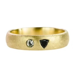 Tomfoolery 18ct Yellow Gold Muse Multi Diamond Court Wide Ring 2.0 Clearance