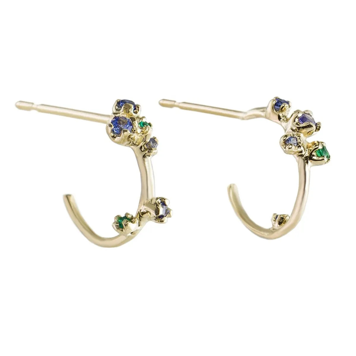 Tomfoolery 14ct Yellow Gold Orbit Hoop Earrings Discount