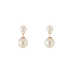 Tomfoolery 9ct Yellow Gold Pearl Drop Earrings Fashion