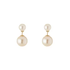 Tomfoolery 9ct Yellow Gold Pearl Drop Earrings Fashion
