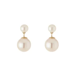 Tomfoolery 9ct Yellow Gold Pearl Drop Earrings Fashion