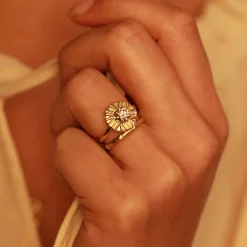 Tomfoolery 18ct Yellow Gold Radiance Ring Hot