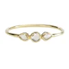 Tomfoolery 18ct Yellow Gold Round & Pear Three Stone Rose Cut Diamond Ring Sale