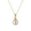 Tomfoolery 9ct Yellow Gold Round Pearl Pendant Fashion