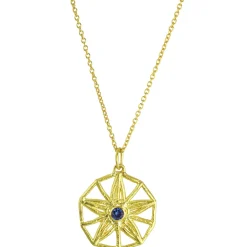 Tomfoolery 18ct Yellow Gold Sapphire Star Necklace Fashion