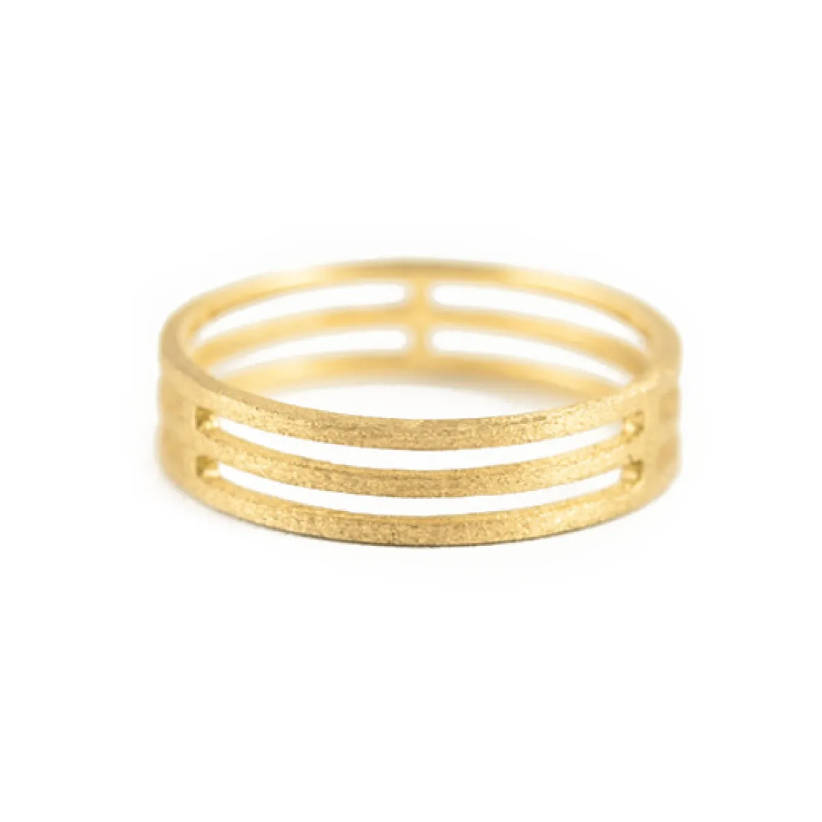 Tomfoolery 18ct Yellow Gold Triple Plain Arc Band Online