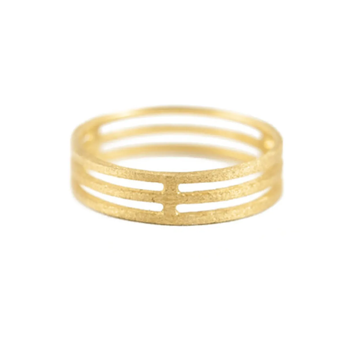 Tomfoolery 18ct Yellow Gold Triple Plain Arc Band Online