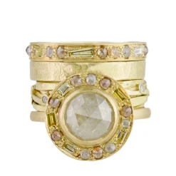 Tomfoolery 18ct Yellow Gold  Wrap Eternity Ring With Diamonds Outlet