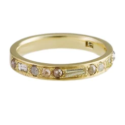 Tomfoolery 18ct Yellow Mixed Cut Puzzle Diamond Eternity Ring Outlet