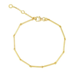 Tomfoolery Curve Bar Link Bracelet Hot