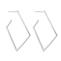 Tomfoolery Curve Diamond Hoops New