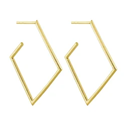 Tomfoolery Curve Diamond Hoops New