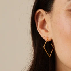 Tomfoolery Curve Diamond Hoops New