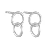 Tomfoolery Curve Double Circle Link Drop Earrings Clearance