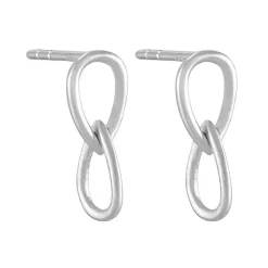 Tomfoolery Curve Double Pear Link Drop Earrings Hot