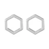 Tomfoolery Curve Hexagon Studs Fashion