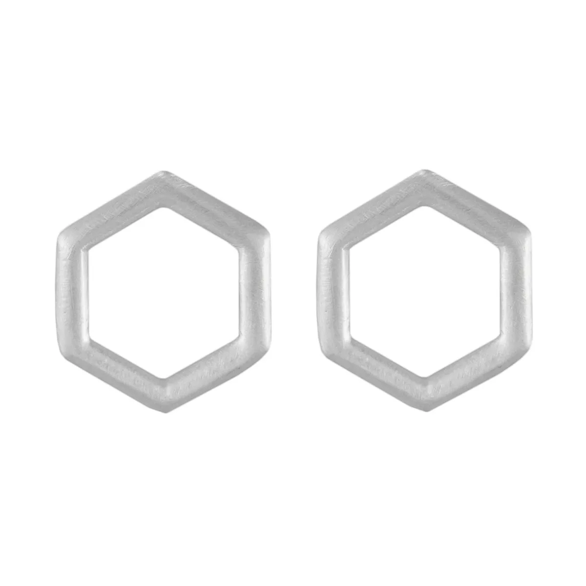 Tomfoolery Curve Hexagon Studs Fashion