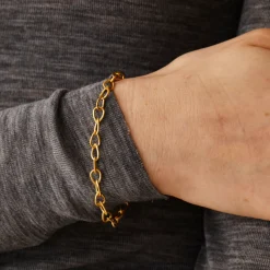 Tomfoolery Curve Pear Chain Bracelet New