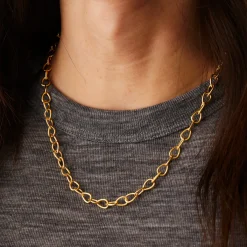 Tomfoolery Curve Pear Chain Necklace New
