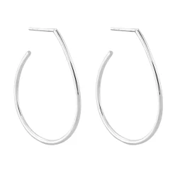 Tomfoolery Curve Pear Hoops Discount