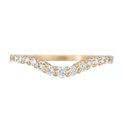 Tomfoolery Curved Diamond Wedding Band Outlet