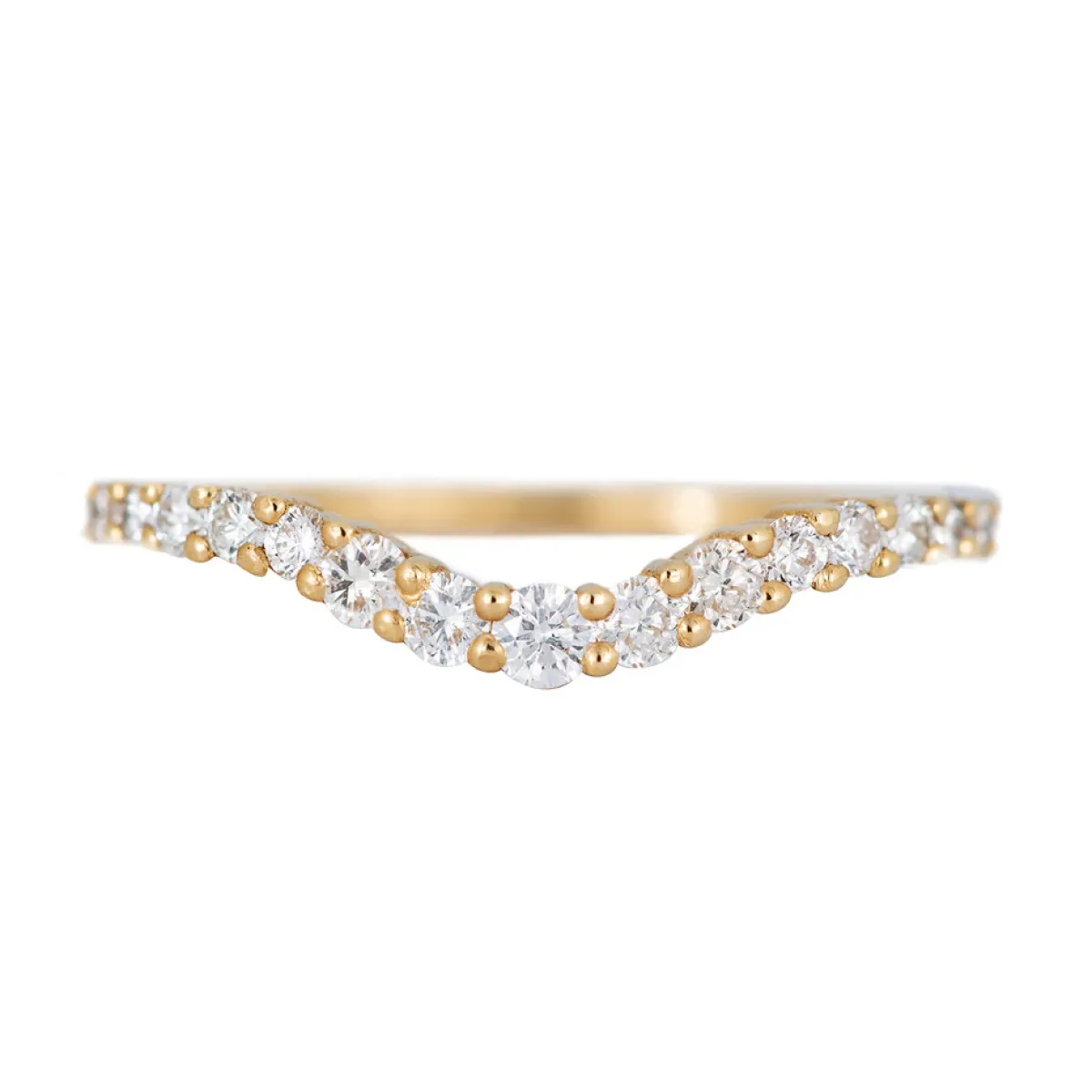 Tomfoolery Curved Diamond Wedding Band Outlet