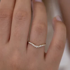 Tomfoolery Curved Diamond Wedding Band Outlet