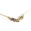 Tomfoolery Curved Grand Cluster Necklace with Blue Sapphires Discount