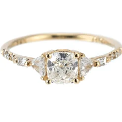 Tomfoolery Cushion Trillion Baguette Equilibrium Ring Fashion