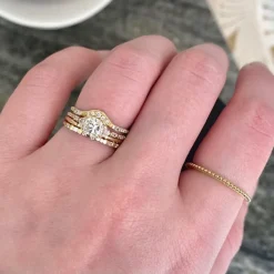 Tomfoolery Cushion Trillion Baguette Equilibrium Ring Fashion