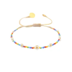 Tomfoolery Daisy Rainbow Friendship Bracelet Clearance
